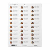 Wasbeer Pompoen Retouradres Etiket (Full Sheet)