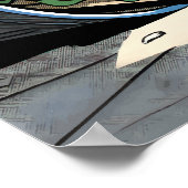 Wasbeer Publiek Bedreiging Comic Style Kunst Poster (Hoek)