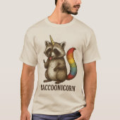 wasbeer | Rainbow Tail Raccoon Unicor T-shirt (Voorkant)