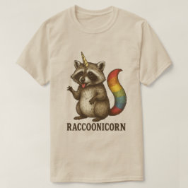wasbeer | Rainbow Tail Raccoon Unicor T-shirt