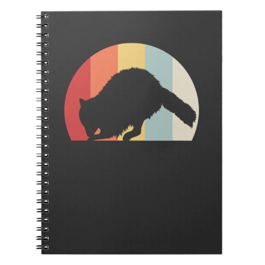 Wasbeer Retro Vintage Notitieboek (Voorkant)