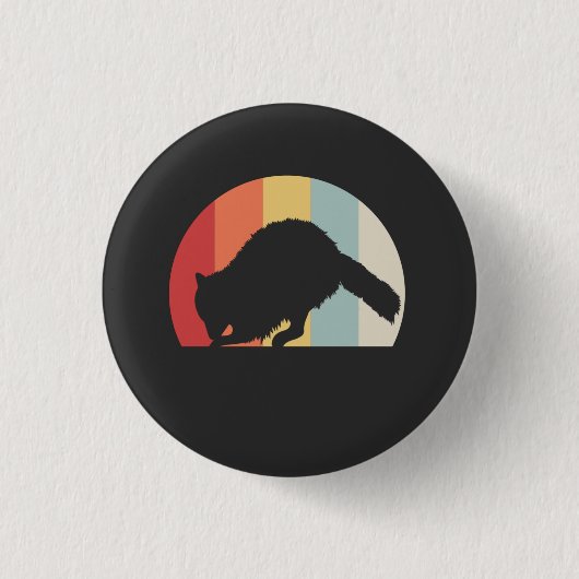 Wasbeer Retro Vintage Ronde Button 3,2 Cm (Voorkant)