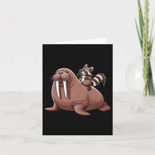 Wasbeer Ridding Walrus Kostuum Zee Dierenliefhebbe Kaart