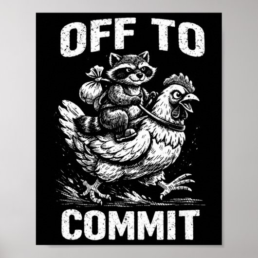 Wasbeer rijdt kip om softwareontwikkelaar te plege poster (Voorkant)