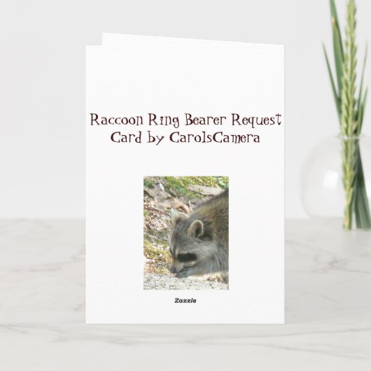 Wasbeer Ringdrager Verzoek Kaart (Achterkant)