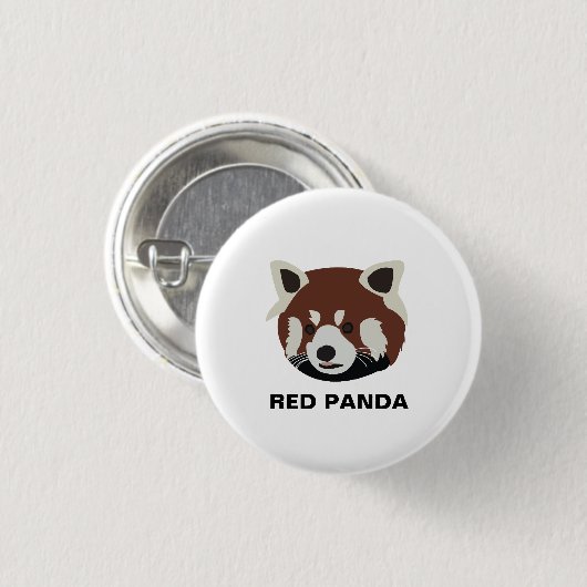 wasbeer rode panda wasbeer ronde button 3,2 cm (Voorkant /achterkant)