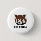 wasbeer rode panda wasbeer ronde button 3,2 cm (Voorkant)