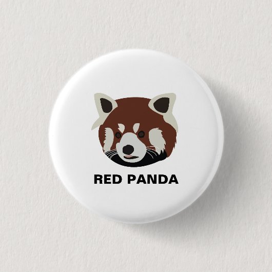 wasbeer rode panda wasbeer ronde button 3,2 cm (Voorkant)