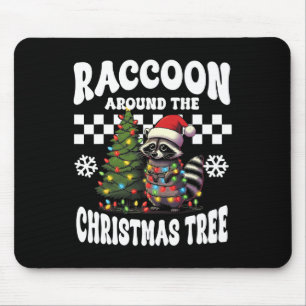 Wasbeer rond de kerstboom Wasbeer Lover Funny Muismat