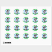wasbeer ronde sticker (Vel)