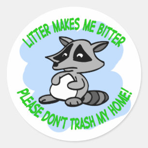 wasbeer ronde sticker
