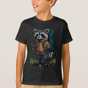 Wasbeer Rugzakker Berg Wandelen Kamperen Grappig  T-shirt