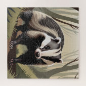 wasbeer, schattig, dier, voor kinderen legpuzzel (Horizontaal)