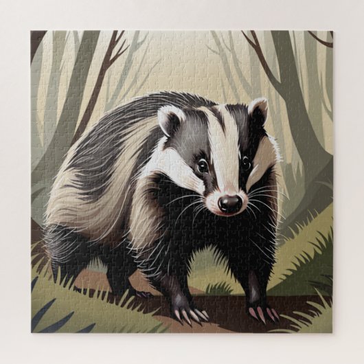 wasbeer, schattig, dier, voor kinderen legpuzzel (Verticaal)
