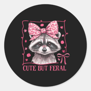 Wasbeer Schattig Maar Verwilderde Peuter Grappige Ronde Sticker