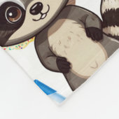 Wasbeer Schattige Kawaii Twin Sweet Pattern Fleece Deken (Hoek)