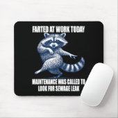 Wasbeer scheet vandaag op het werk Onderhoud werd  Muismat (Met muis)
