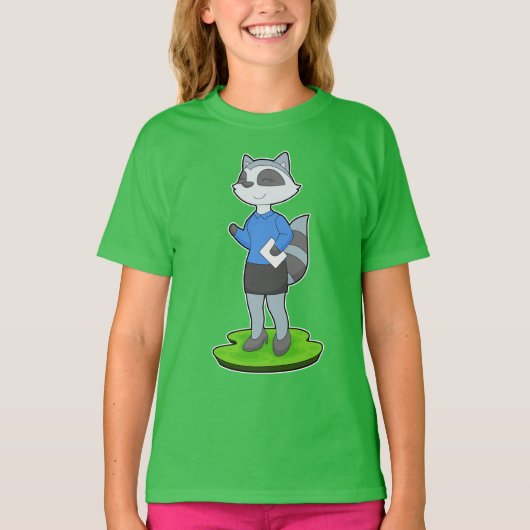 Wasbeer Secretarie Notitie T-shirt (Voorkant)