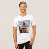 Wasbeer Selfie 4 Tri-Blend Shirt (Voorkant volledig)
