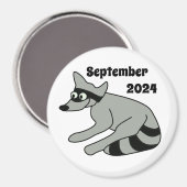 Wasbeer, september 2024 magneet (Voorkant / Achterkant)