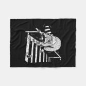 Wasbeer skateboarden op trapleuning fleece deken (Voorkant (Horizontaal))