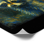 Wasbeer Sterrennacht Van Gogh Post-impressionist N Poster (Hoek)