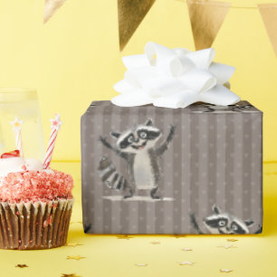 Wasbeer thema bruine grote schaal voor handwerk of cadeaupapier