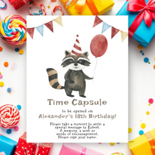 Wasbeer Tijd Capsule 1e verjaardag Poster