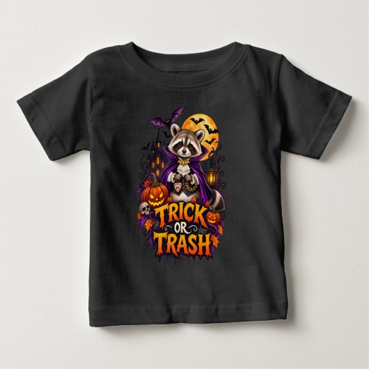 Wasbeer Trick or Trash Vampier Halloween Peuter (Voorkant)