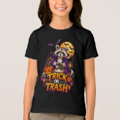 Wasbeer Trick or Trash Vampier Halloween Tri-Blend Shirt (Voorkant)