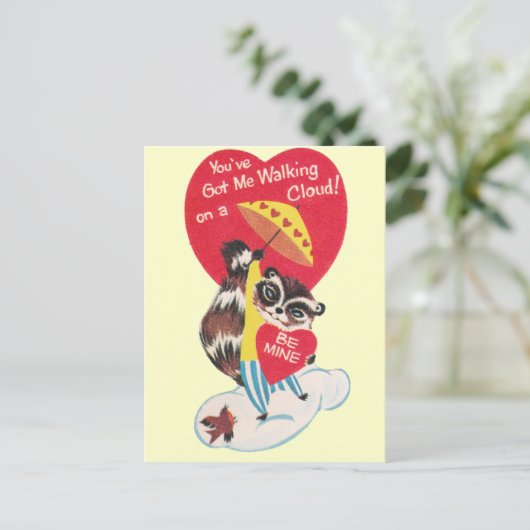  wasbeer Valentijn Feestdagenkaart (Staand voorkant)