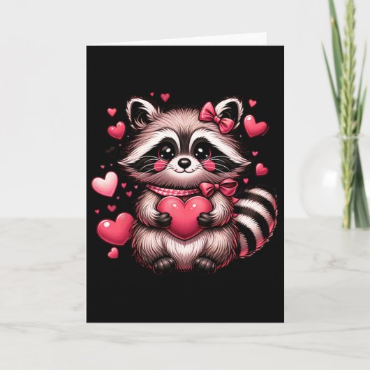 Wasbeer Valentijnsharten Kaart (Voorkant)