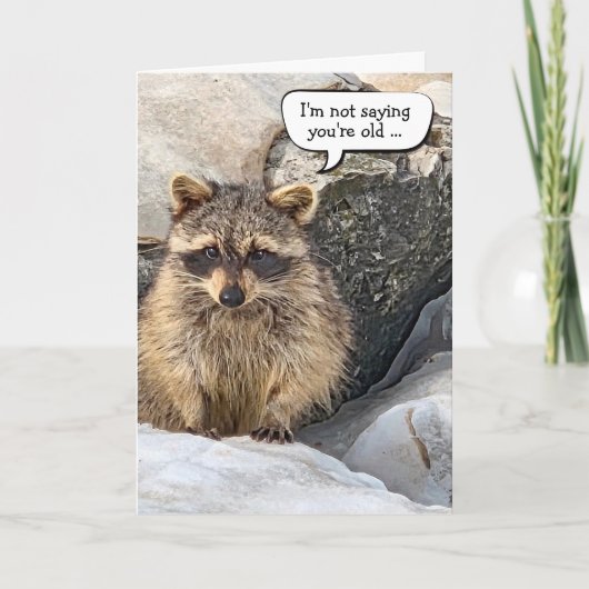 Wasbeer Verjaardag Humor Kaart (Voorkant)