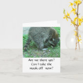 WASBEER/VERJAARDAG HUMOR/KAN IK HET MASKER NU UITD KAART (Gele Bloem)