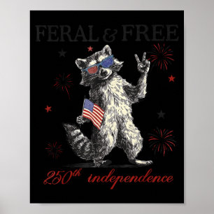 Wasbeer verwilderd maar Amerika 250ste verjaardags Poster