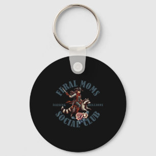 Wasbeer verwilderde moeders social club trendy moe sleutelhanger