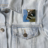 Wasbeer Vierkante Button 5,1 Cm (In situ)