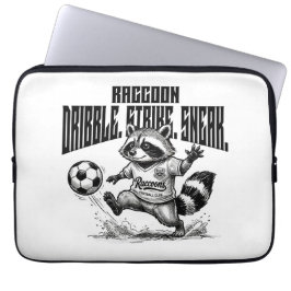 "Wasbeer Voetbal Ster - Dribbel Strike Sluip " Laptop Sleeve