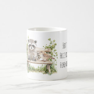 Wasbeer Vogel op Bank Beste Vrienden Voor Altijd Koffiemok