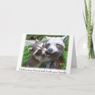Wasbeer vrienden notecard kaart
