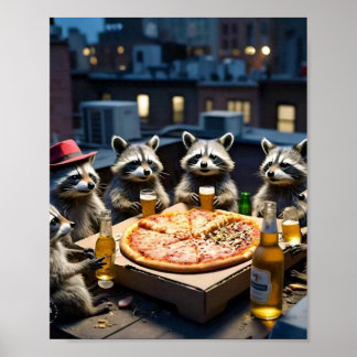 Wasbeer vrijdag pizzavond poster