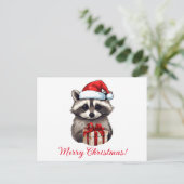 Wasbeer Vrolijk Kerstfeest! Feestdagenkaart (Staand voorkant)