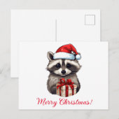 Wasbeer Vrolijk Kerstfeest! Feestdagenkaart (Voorkant / Achterkant)