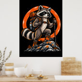 Wasbeer Wandelaar – Wilde Paden Poster (Keuken)