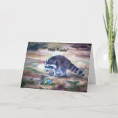 Wasbeer wat Dat Birtday is Kaart (Voorkant)