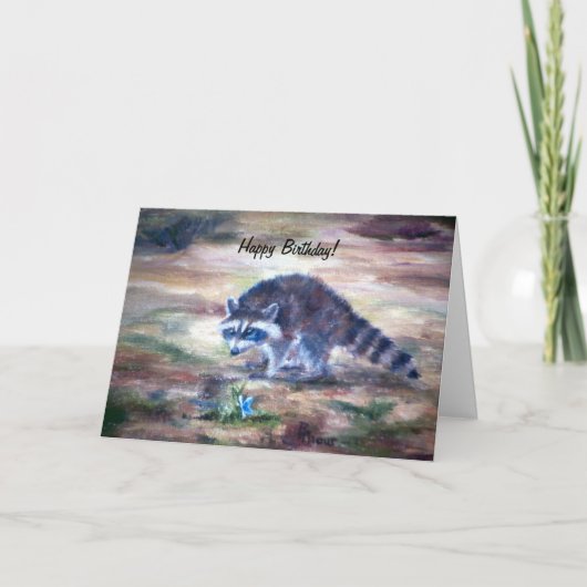 Wasbeer wat Dat Birtday is Kaart (Voorkant)