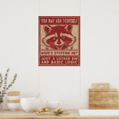 Wasbeer Wat Houdt Me Gegenereerd Funny Trash Panda Poster (Keuken)