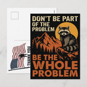 Wasbeer Wees Niet Eén Van De Problemen, Wees Het G Feestdagenkaart