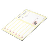Wasbeer wekelijkse maaltijdplanner notitieblok  (Schuin)