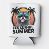 wasbeer wild meisje zomer  opossum liefhebber blikjeskoeler (Voorkant)